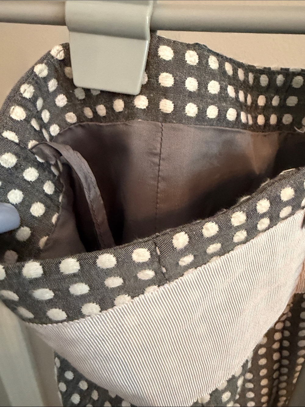 ANTONIO MELANI Gray and White Polka Dot Pencil Skirt - Picture 4 of 7